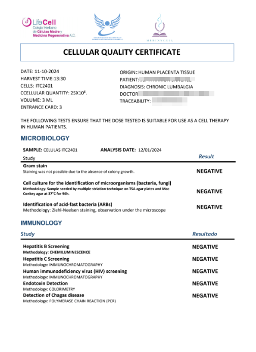 celular quality certificate