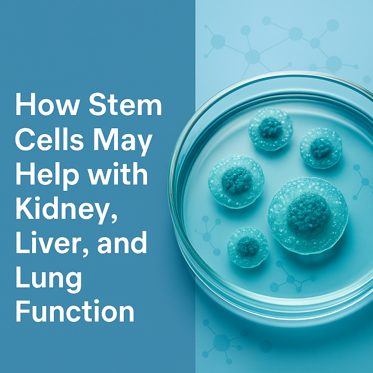 Petri dish with stem cells, representing regenerative therapy for kidney, liver, and lung health at Cellular Regeneration Clinic